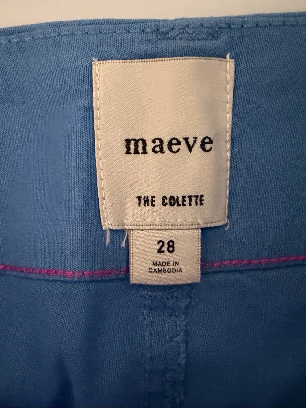 Anthropologie Maeve Colette Wide Leg Women's Jeans Crop Cornflower Blue Size 28 - Picture 6 of 8